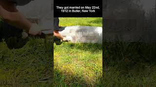 Cleaning the Stone of the Seelye family #cemetery #neverforgotten