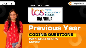Day 3: TCS Previously Asked Technical Questions | TcsNinja | Tcsnqt | TcsDigtal | Shatarupa Ma