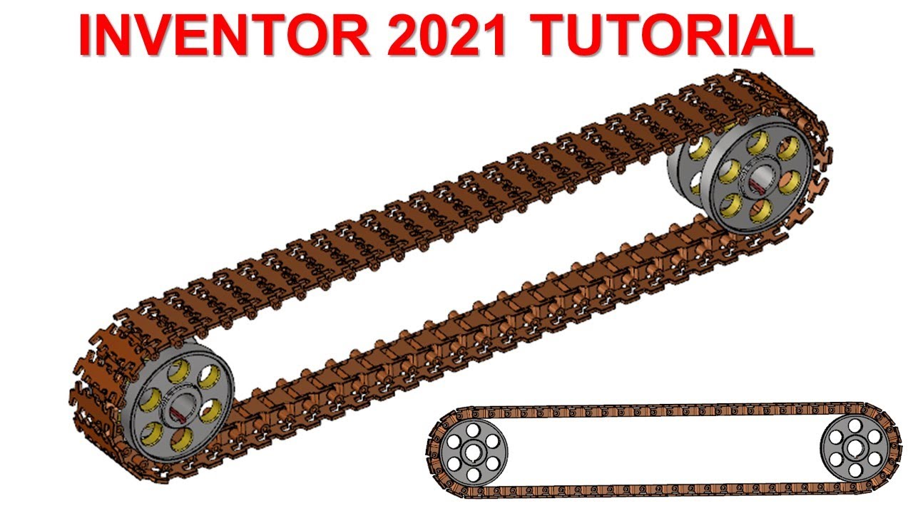 Inventor 2021 Tutorial 205 Assembly Chain Belt Motion YouTube