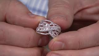 Diamond Crossover Ring, 3/4 cttw, 14K, by Affinity on QVC