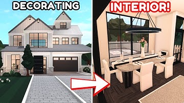 Building the INTERIOR of My Modern Budget House in Bloxburg! *Part 2*