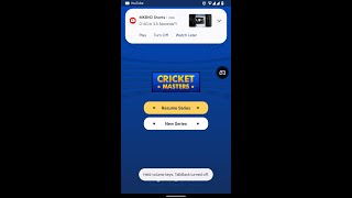 A quick introduction to Cricket Masters Captain's Game on android, with talkback screenshot 1