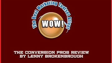 The Conversion Pros Review Marketing Tools for Small Business, and Network Marketing