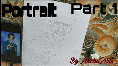How To Draw Amitabh Bachchan | Portrait | Part 1 |  ( Outline )