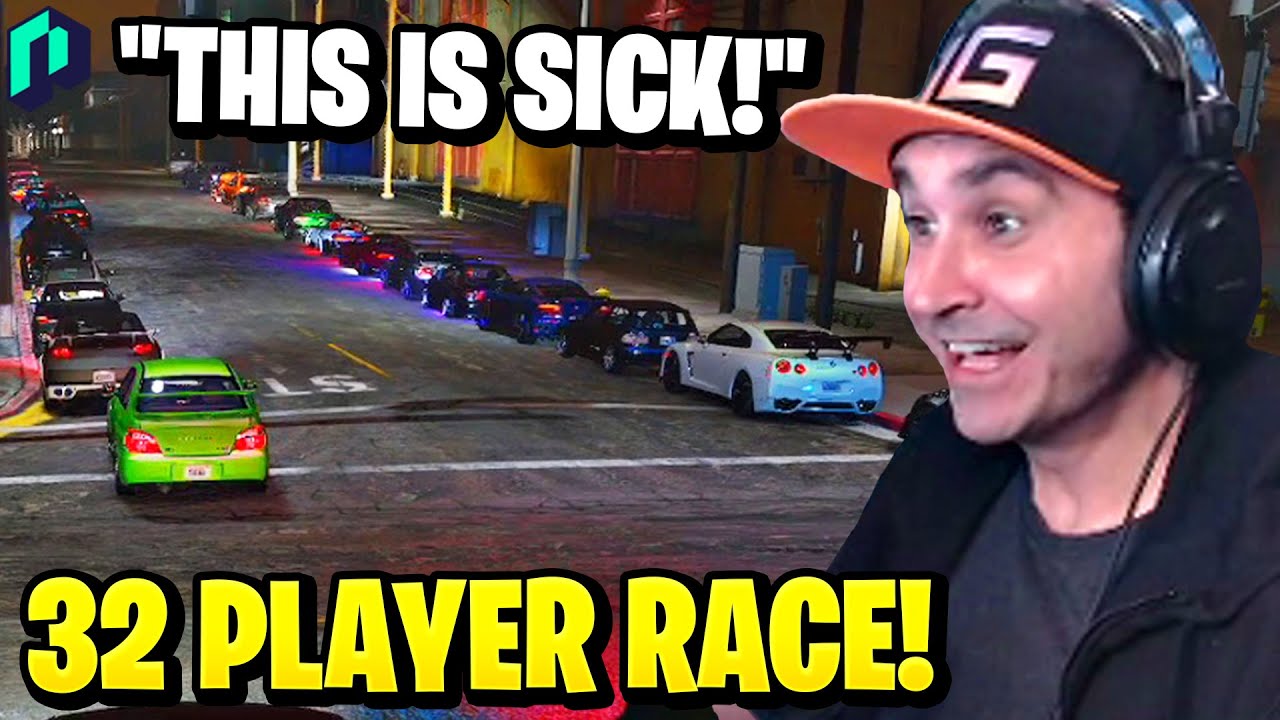 Summit1g Joins HUGE 32 Player Race With New Car Nerfs! | GTA 5 NoPixel RP