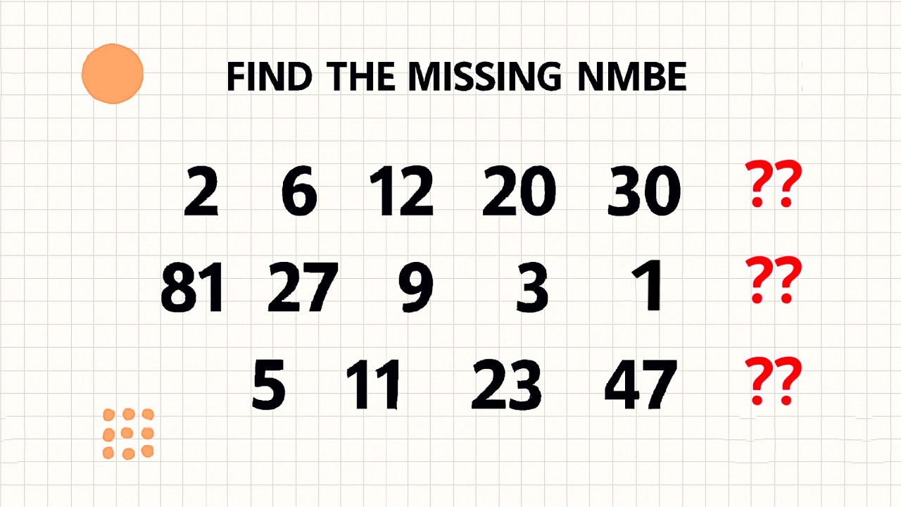 ⏱️ You Have 20 Seconds! Find The Missing Number in This Sequence - YouTube