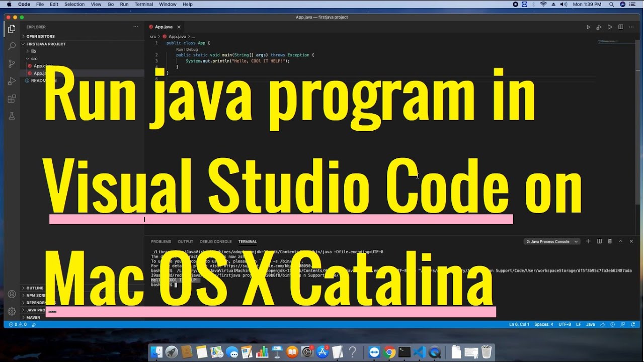 run java in visual studio code