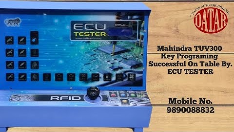 #TUV300 #ECUTESTER #DATARAUTO           MAHINDRA TUV300 KEY 🔑 PROGRAMING ON TABLE SUCCESS