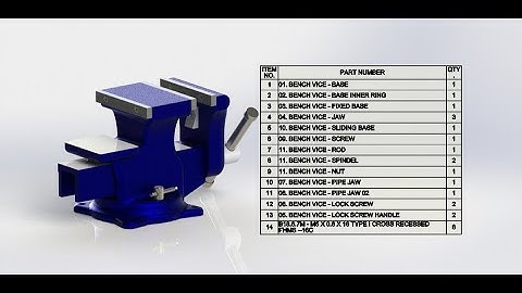 Solidworks Tutorial HP: Assembly of Bench Vice in Solidworks