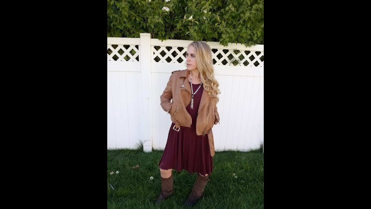 Simplee Apparel Faux Suede Leather Motorcycle Jacket Belted Coat with Zipper