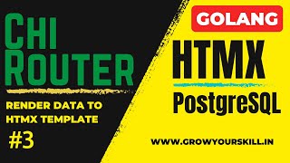 Chi Router And Htmx | Full Stack Golang Project - Day 3 | Grow Your Skill
