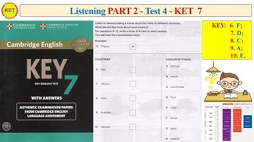 KET 7 Listening Part 2 Test 4 (Transcript + Key)