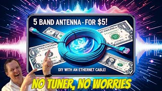 5 Band Antenna for $5! DIY with an Ethernet Cable  No Tuner No Worries! #hf #antenna #hamradio