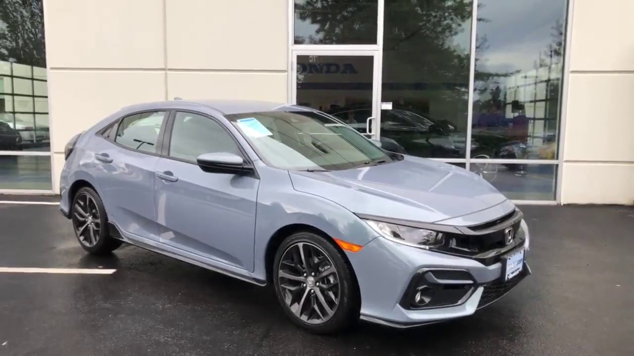 2020 Honda Civic Hatch Sport Sonic Grey-Black - YouTube