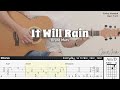 (FREE TAB) It Will Rain - Bruno Mars | Fingerstyle Guitar | TAB + Chords + Lyrics