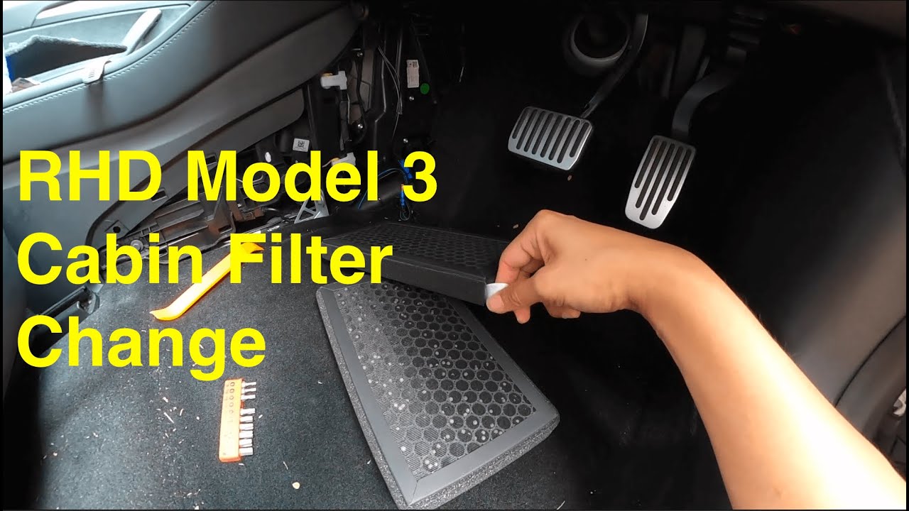 How To Change the RHD Tesla Model 3 Cabin Air Filter 