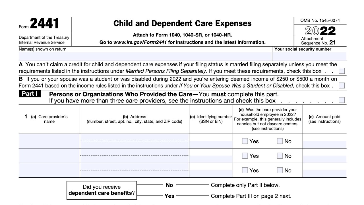 irs-form-2441-walkthrough-child-and-dependent-care-expenses-youtube