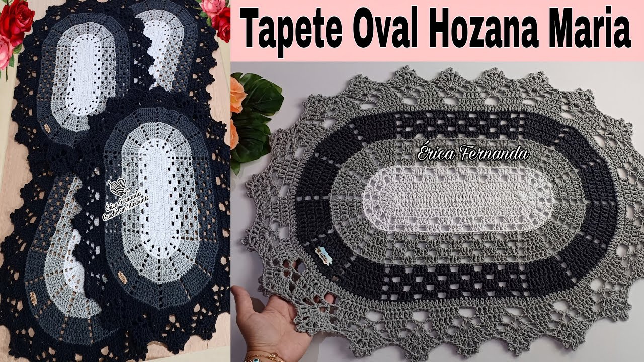 Tapete Oval Hozana Maria #passoapasso para 