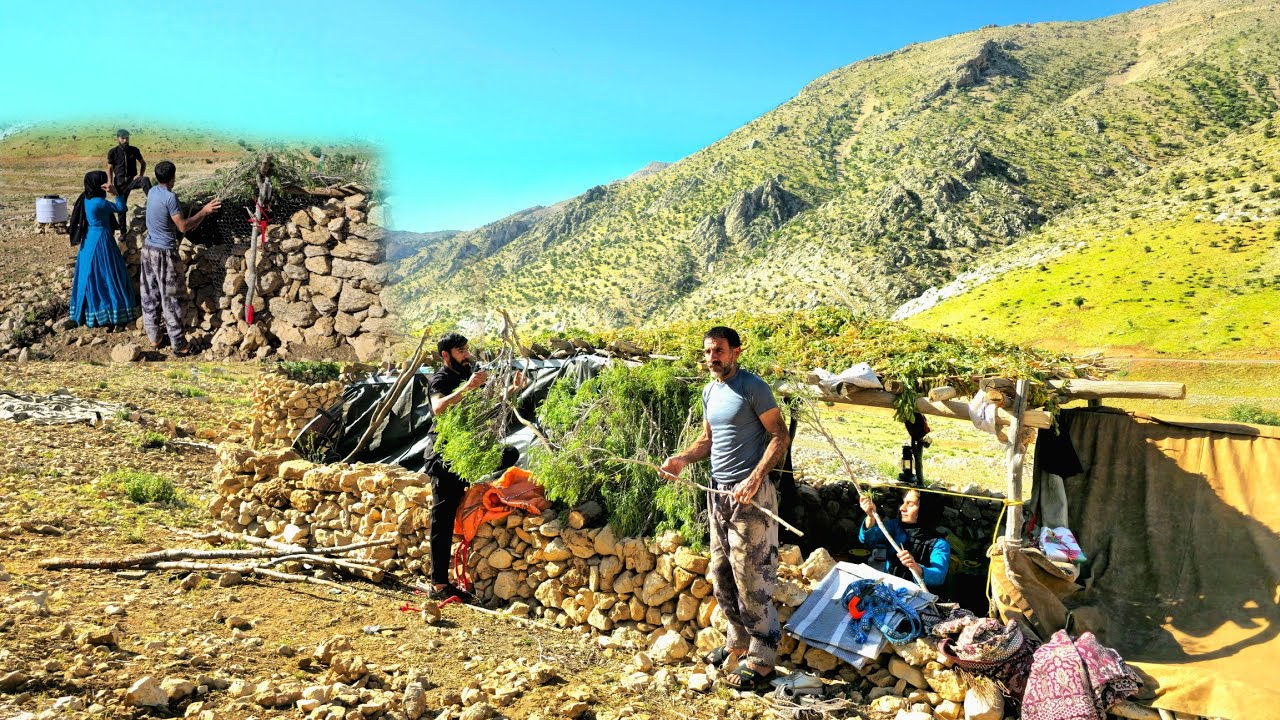 «Изучение кочевой жизни в иранских горах | Восстановление жилищ, доение овец и свежее молоко»