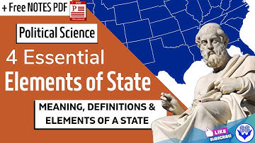 POLITICAL SCIENCE : What is State? | 4 Essential elements of State | For BA, BA.LLB etc.