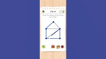 Draw the shape without lifting your finger. brain test all star IQ level 119 solutions