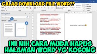 Download lagu CARA MENGHAPUS HALAMAN WORD YANG KOSONG