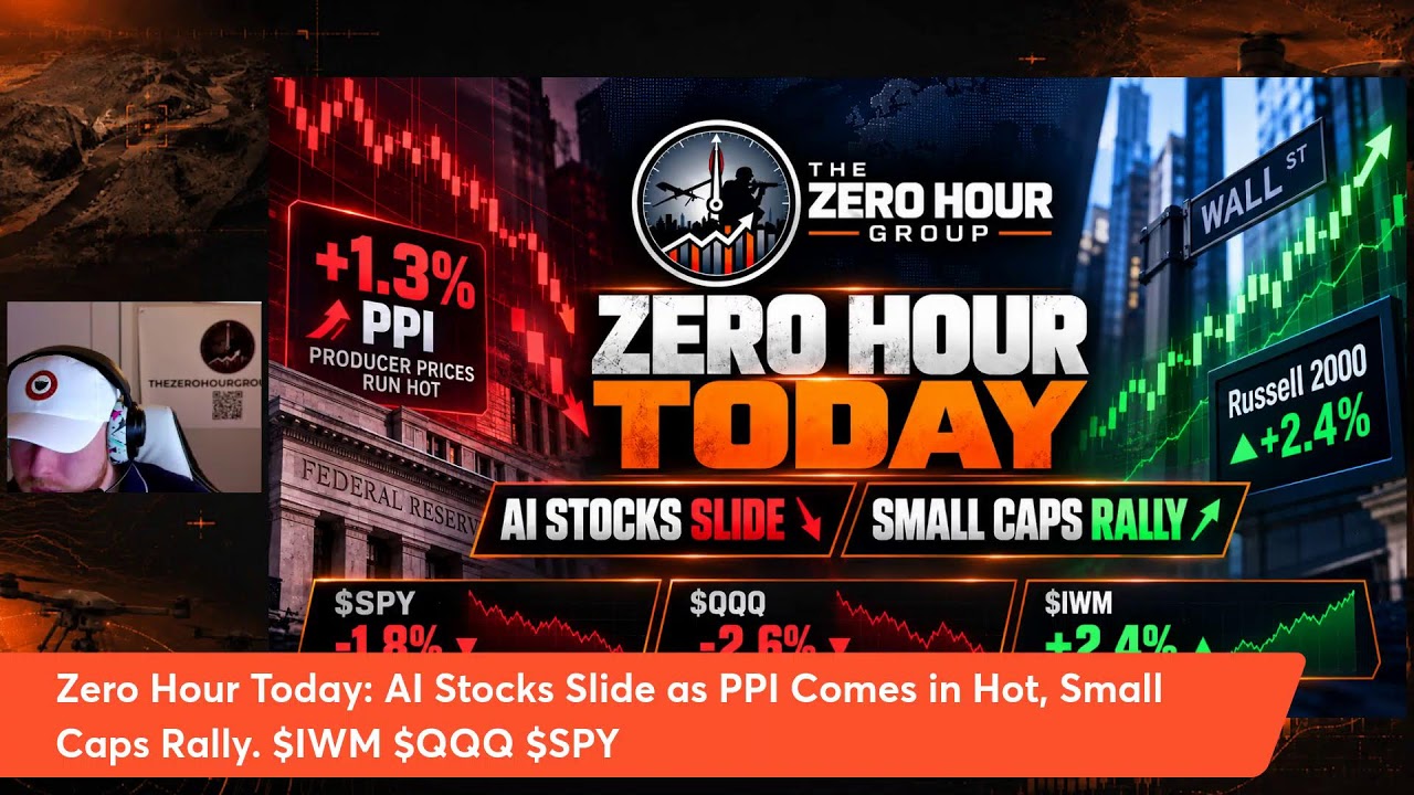Zero Hour Today: AI Stocks Slide as PPI Comes in Hot, Small Caps Rally. $IWM $QQQ $SPY
