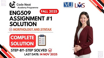 ENG509 Assignment #1 Fall 2025 | Complete Solution With Explanation | Step-by-Step Guide | Code Neat