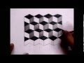 3D Cube Illusion Drawing (Easy)