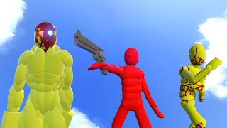 Dynamic NPCs Fight with weapons in Realistic Simulations! (with Active Ragdoll Physics) | Overgrowth