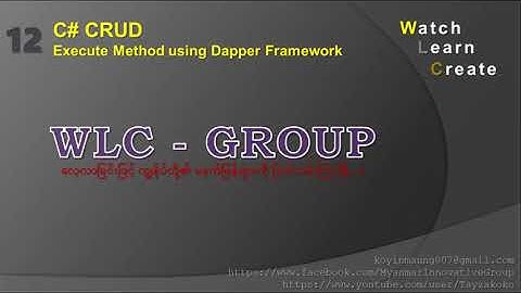 C# CRUD - using Execute Method with Anonymous Parameter of Dapper Framework Library