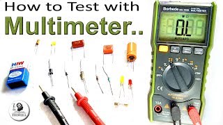 How To Test Voltage Amps Frequency & Basic Electronics Components with Multimeter | Borbede 168B