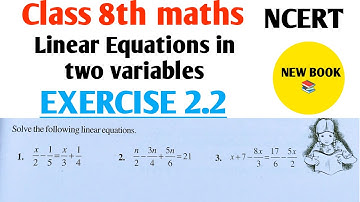 Class 8th maths l Exercise 2.2 l Chapter 2 l Linear Equations of one Variable l CBSE Board l Hindi