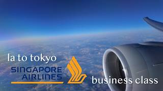 12 hours in singapore airlines business class | la to tokyo