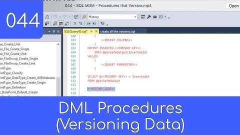 044 - Procedures that Version Data - SQL Master Data Management