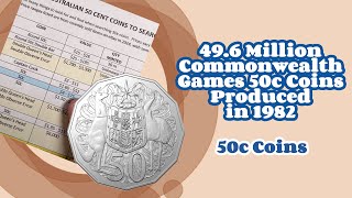 49.6 Million Commonwealth Games 50c Coins Produced in 1982 (50c Coins)