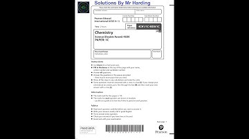 Edexcel - iGCSE - Chemistry - Paper 1C - November 2021 - Solutions By Mr Harding