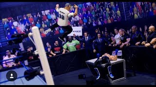Shane McMahon - Elbow Drops Through Annouce Table