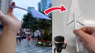 How To Make A SECRET Kunai With Paper From Home - Ninja Training 101..🥷 screenshot 4