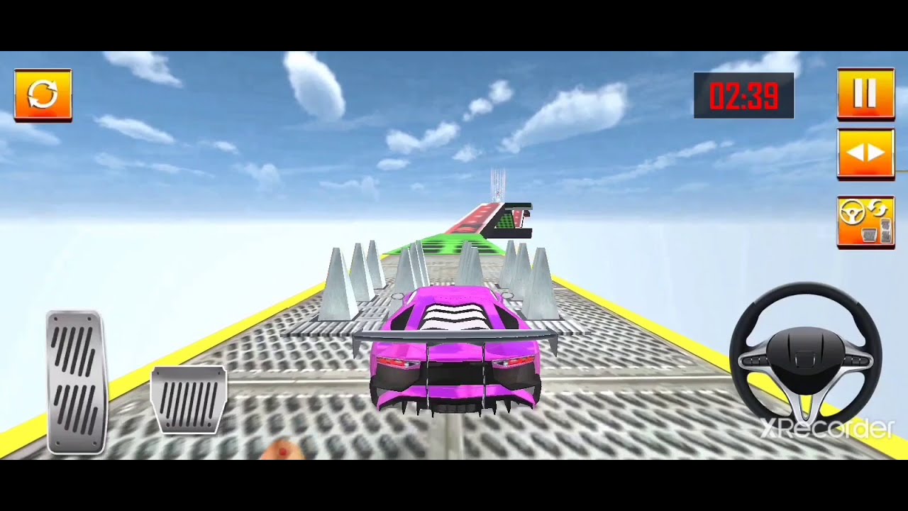 Crazy car racing stunts and impossible sky tracks 3D - Android Gameplay- level 7 & 8 3D - YouTube