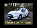 How to reset Citroen DS3 service light