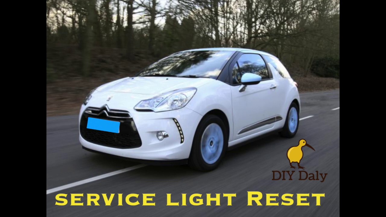 How to reset Citroen DS3 service light YouTube