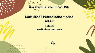 Pelajaran PAI kelas 5 semester 1  \