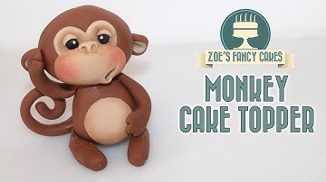 MONKEY CAKE TOPPER using gum paste or polymer clay
