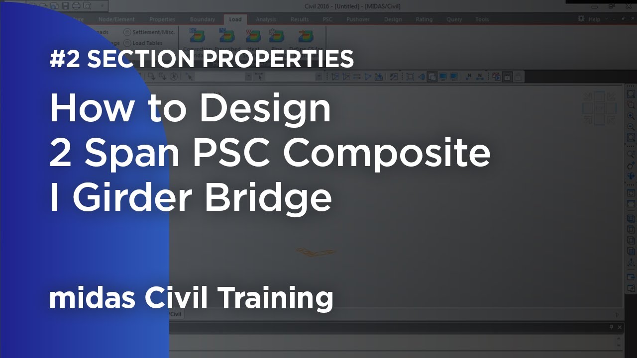 How to Design 2 Span PSC Composite I Girder Bridge #2 Section ...