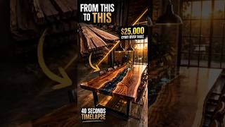 Watch This Massive Walnut Table Come to Life 😱 #Shorts