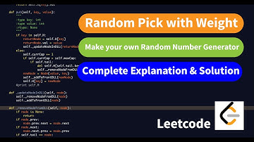 Leetcode - Random Pick with Weight #528 - Code your own Random Number Generator