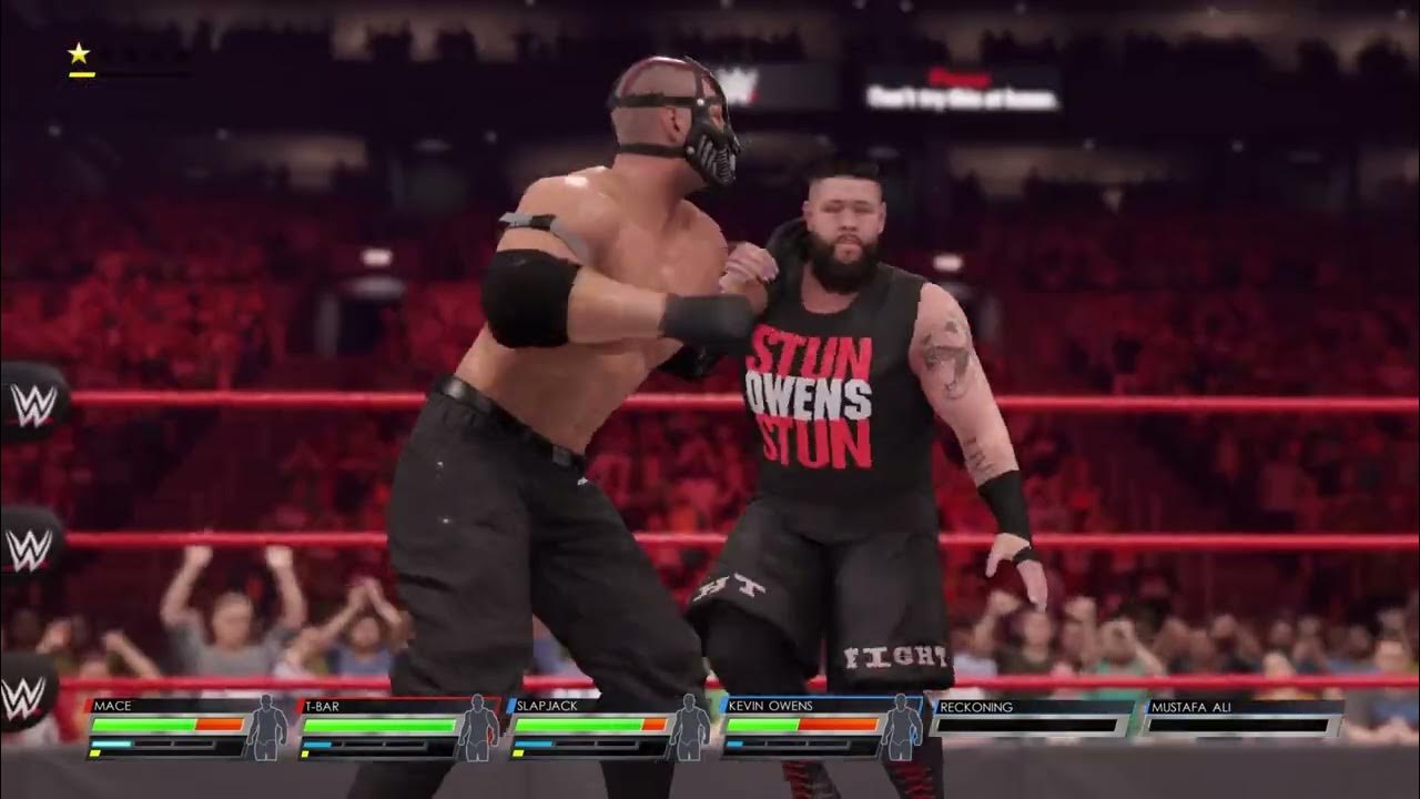 WWE 2K22 Gameplay Slapjack vs Kevin Owens vs TBar & Mace (Xbox