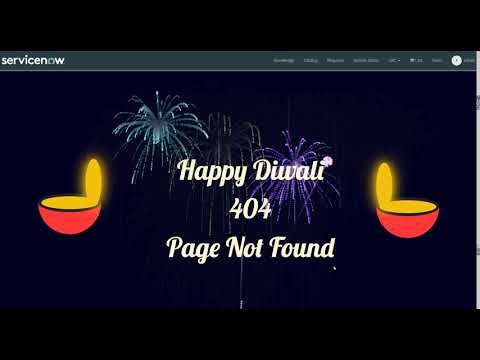 ServiceNow Service Portal - Diwali Special 404 Page