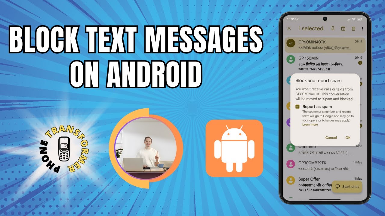 How to Block Text Messages on Android | Stop Unwanted Messages - YouTube